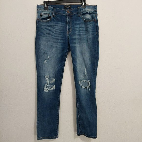 Judy Blue Denim - Judy Blue Denim Jeans Womens 13/31 Boyfriend Fit Distressed Stretch Light Wash